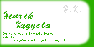 henrik kugyela business card